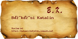 Békési Katalin névjegykártya