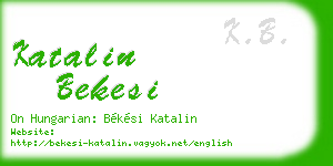 katalin bekesi business card