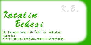 katalin bekesi business card
